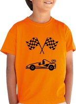 Formule 1 shirt - Oranje - Maat 116 - T-shirt leeftijd 5 tot 6 jaar - Race auto max - Cadeau - Formule 1 - Shirt cadeau - F1