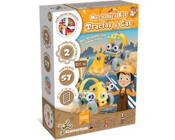 Mechanics Kit Tractor & Car - Construction Toy (7 languages) - Mechaniekset Tractor & Auto - Constructiespeelgoed (7 talen) - experimenteerdozen - leerzame spellen - breinbrekers - educatieve speelgoed