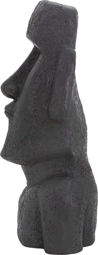 Figurine de jardin Île de Pâques Moai Grijs 37x26x78 cm