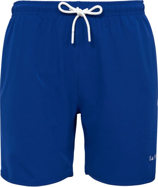 Zwemshort La V effen kleur blauw 170-176