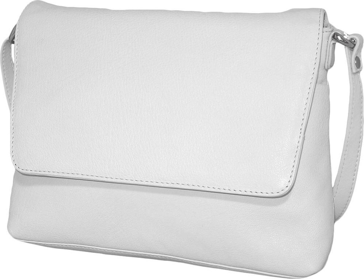 Leather Design Schoudertas met Overslag Wit