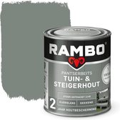 Rambo Pantserbeits Tuin & Steigerhout - Dekkend - Zijdeglans - Waterproof - Stoerantraciet - 0.75L