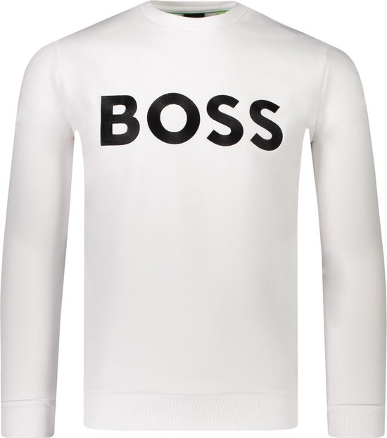 Hugo Boss Sweater Wit Normaal - Mannen - Lente/Zomer Collectie - Katoen