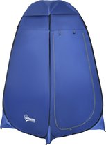 Outsunny Pop-up tente de toilette camping tente de douche tente à langer sac intérieur polyester bleu A20-134