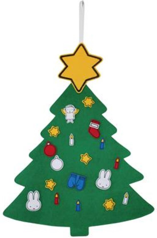 Foto: Nijntje kerstboom vilt in bewaarkoffer afmeting 75 x 100 cm 20 delig home deco kerst bambolino toys