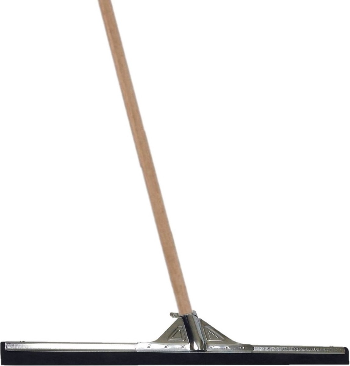 Goedkoopste Betra Vloertrekker/douchetrekker - voor water metaal/rubber 55 cm - met houten steel 130 cm