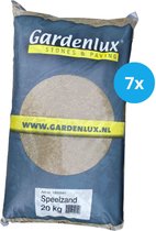 Gardenlux Speelzand - Zandbakzand - Zand voor Zandbak - Gecertificeerd - Voordeelverpakking 7 x 20 kg