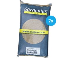 Gardenlux Speelzand - Zandbakzand - Zand voor Zandbak - Gecertificeerd - Voordeelverpakking 7 x 20 kg