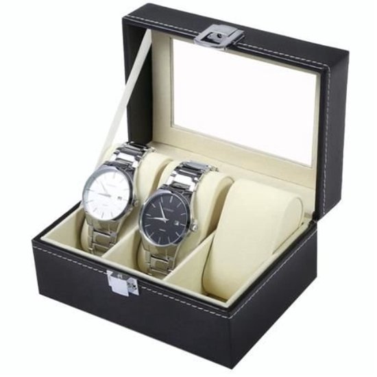 T.R. Goods - Horlogebox Heren - Horlogedoos voor 3 Horloges - Bewaardoos Horloge