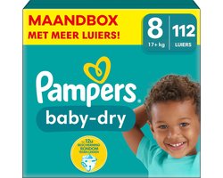 Pampers - Baby Dry - Maat 8 - Maandbox - 112 stuks - 17+ KG