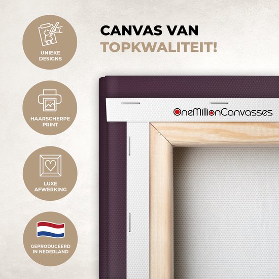 Canvas Schilderij Monstertruck - Groen - Neon - Auto - Design - 90x90 cm - Wanddecoratie