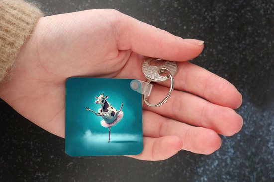 Porte-clés - Cadeaux à distribuer - Vache - Ballet - Portrait - Blauw - Animaux - Enfant - Plastique