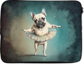 Housse ordinateur 17 pouces - Chien - Tutu - Ballet - Abstrait - Portrait - Enfant - Housse ordinateur - Taille intérieure 42,5x30 cm