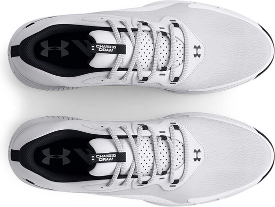 UA Charged Draw 2 Wide - White / White / Noir