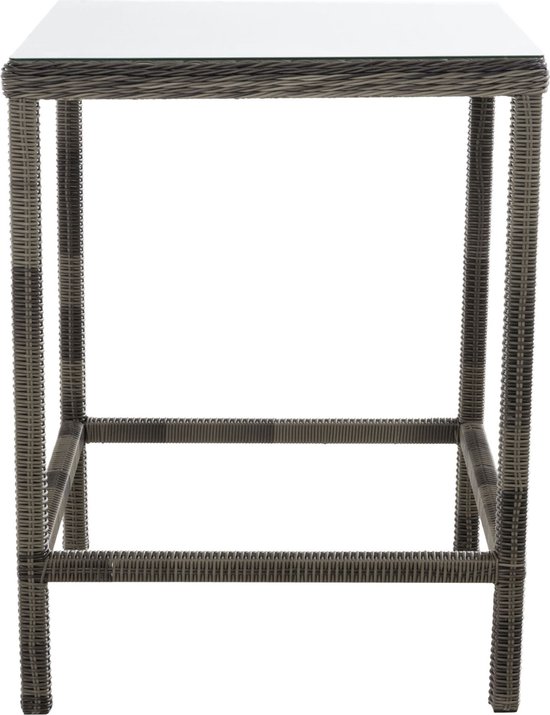 Como tuintafel rechthoekig in zwart aluminium en volkeramiek wulong - L 200 x B 100 x H 75 cm