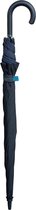 Classic Canes Paraplu - Zwart - Lengte 96 cm - Doorsnee doek 125 cm - Met blauwe rand - Polyester - Wandelstokken - Voor heren en dames