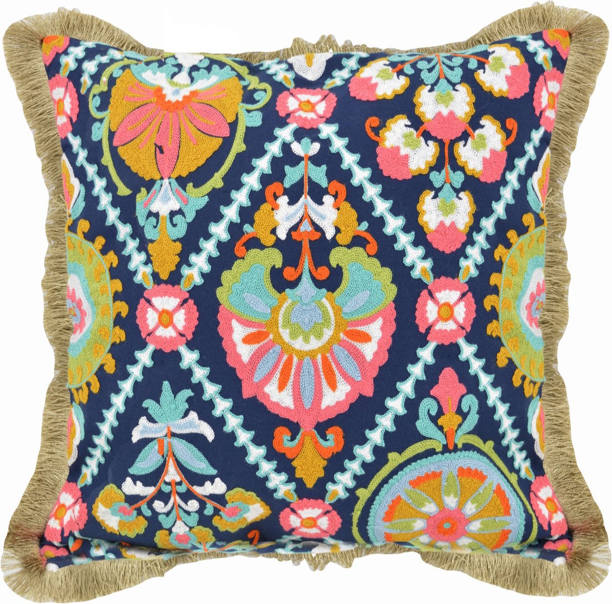 NOVÉE Sierkussen Colorful Boho | 45 x 45 cm | Katoen/Linnen Multi