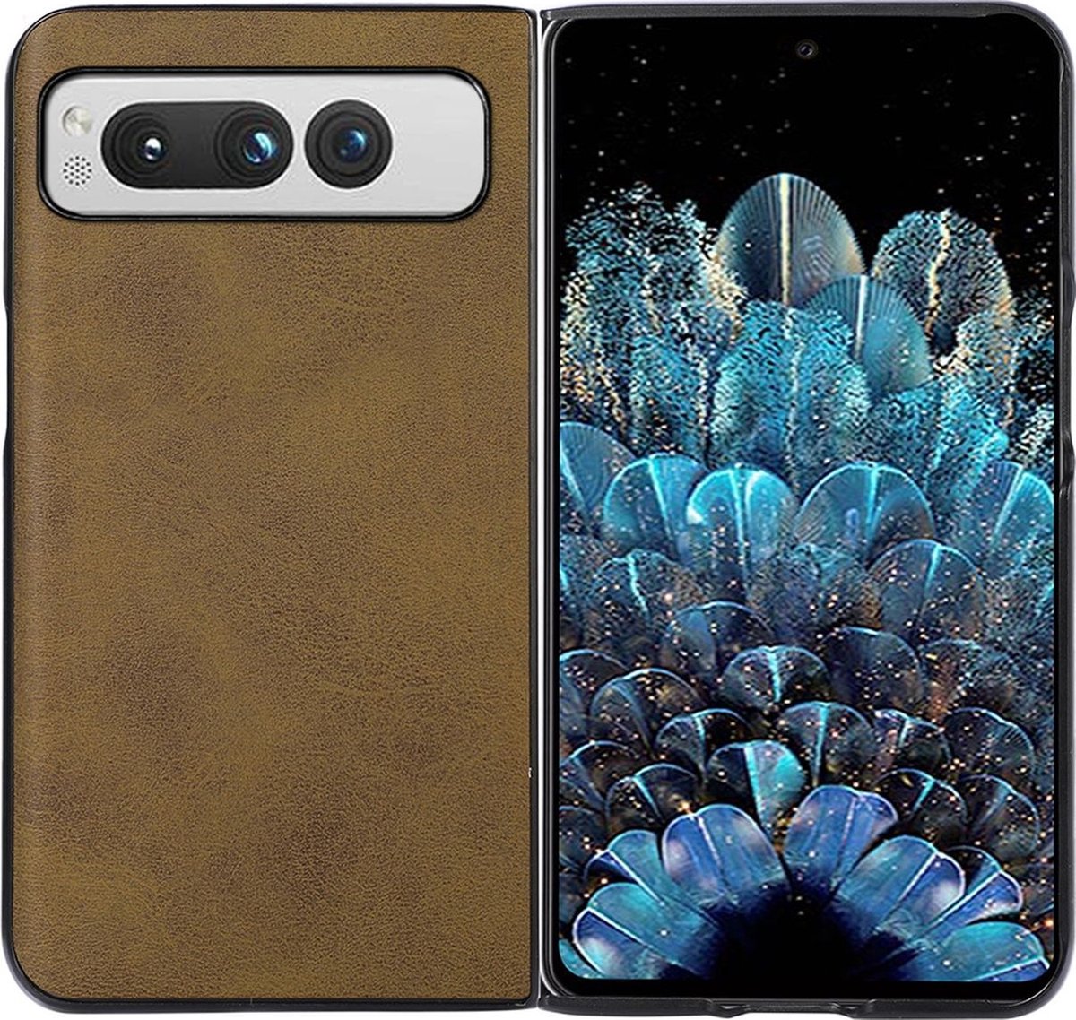 Mobigear Hoesje geschikt voor Google Pixel Fold Telefoonhoesje Hardcase | Mobigear Excellent Backcover | Pixel Fold Case | Back Cover - Bruin
