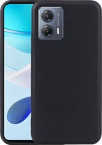 Mobigear Hoesje geschikt voor Motorola Moto G53 5G Telefoonhoesje Flexibel TPU | Mobigear Colors Backcover | Moto G53 5G Case | Back Cover - Zwart