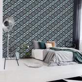 Fotobehang - Vlies Behang - Geometrische 3D Ruiten - 416 x 290 cm