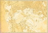 Fotobehang - Vlies Behang - Vintage Stuk van Wereldkaart - 312 x 219 cm