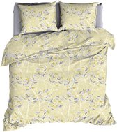 Satin d'Or Steffi Dekbedovertrek - Lits-jumeaux - 240x200/220 cm - Geelgroen