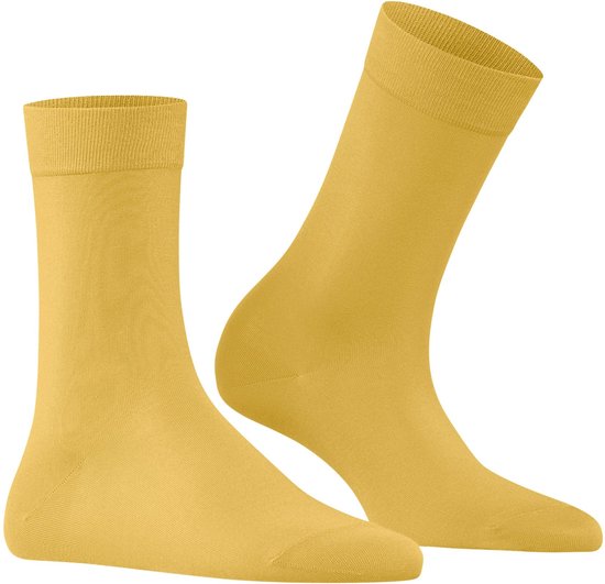 FALKE Cotton Touch damessokken - geel (mustard) - Maat: 39-42