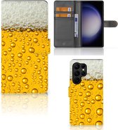 Telefoonhoesje Geschikt voor Samsung Galaxy S23 Ultra Flip Cover Valentijn Cadeautje hem Bier