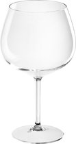 4x Gin tonic ballon glazen transparant 860 ml van onbreekbaar kunststof - Herbruikbaar - Wijnen wijnliefhebbers drinkglazen
