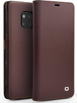 Qialino - echt lederen luxe wallet hoes - Huawei Mate 20 Pro - bruin
