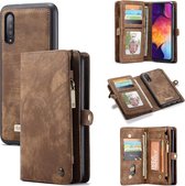 Caseme - vintage 2 in 1 portemonnee hoes - Samsung Galaxy A50 - Bruin