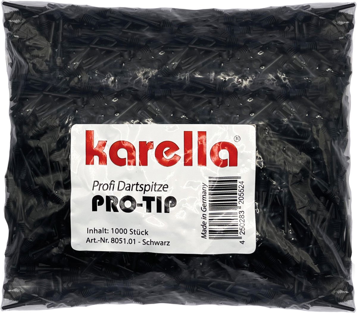 Karella 2BA Soft Tip Dart Points Black Small - 1000 Pack
