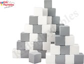 Jeu de Blocs de mousse Soft Play 45 pièces blanc-gris | gros blocs | jouets pour bébé | blocs de mousse | blocs de construction | speelgoed mous | blocs de mousse