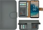 MoDo hoesje voor Nokia G22 - Echt Leer Book Case - Grijs