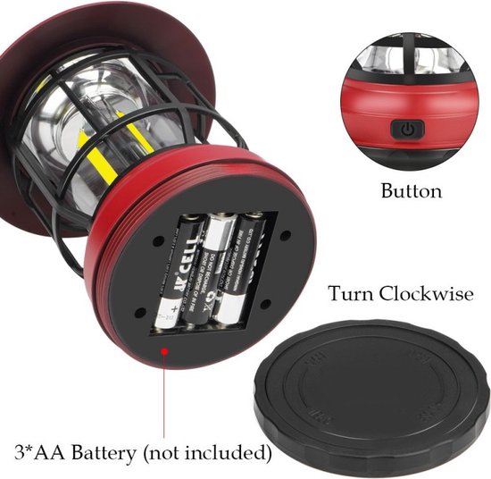 Outdoor Camping LED-Lights - Draagbaar - Retro style - Dimbaar - Oplaadbaar - Groen van OutDoor — afbeelding 3