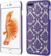 GadgetBay Paarse hardcase henna patroon iPhone 7 Plus 8 Plus transparant hoesje