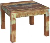 salontafel DELHI 60 x 60 cm recycling Vintage massief houten salontafel | Ontwerp bijzettafel Country House salontafel | Tafel voor Living Room Shabby Chic in mangoboom