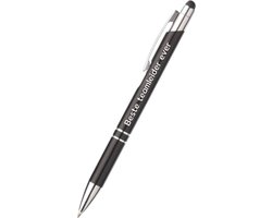 beste teamleider ever pen - zwart - gegraveerd - Collega pennen - stagaire - pen met tekst - leuke pennen - grappige pennen - werkpennen - stagiaire cadeau - cadeau - bedankje - afscheidscadeau collega - welkomst cadeau - met soft touch