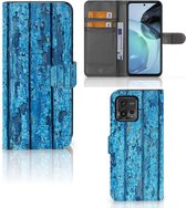 Magnet Case Motorola Moto G72 Telefoonhoesje Wood Blue
