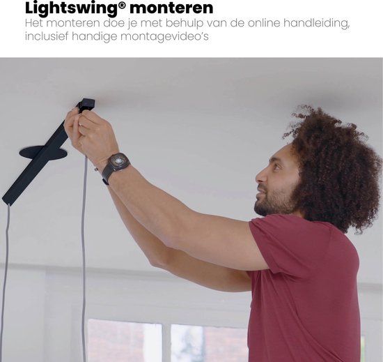 Lightswing® Twin Ophangsysteem voor twee Hanglampen tot 3,5 KG per lamp - Mat Zwart - 75cm Verplaatsbare Verlichting - Verstelbare Lamp Systeem - Lightswing