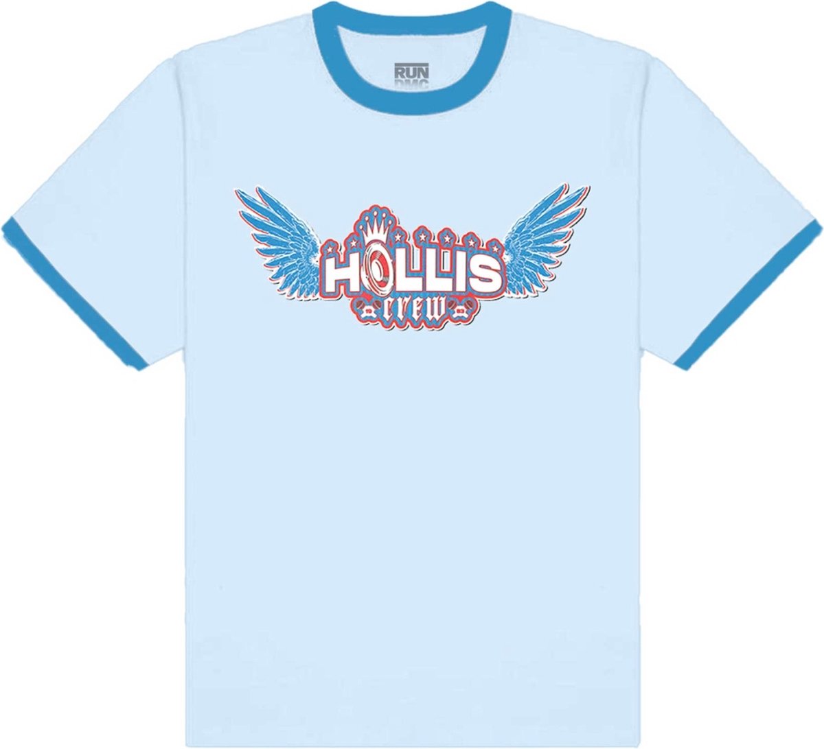 Run DMC - Hollis Crew Heren T-shirt - 2XL - Blauw