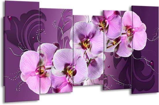 Canvas schilderij Orchidee | Paars | | F005695