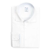 SKOT Fashion Duurzaam Overhemd Heren Serious White Contrast - Wit - Maat 42