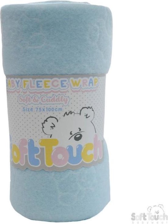 Blauw Fleece Dekentje Met Beertje | Kraamcadeau | Kraampakket | Baby Cadeau