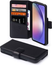 Coque Samsung Galaxy A54 - Bookcase portefeuille de Luxe MobyDefend - Zwart - Coque pour téléphone portable - Coque adaptée pour : Samsung Galaxy A54