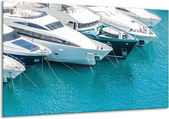 Peinture sur verre Bateau, Eau | Blanc, turquoise | 120x70cm 1Hatch | Tirage photo sur verre |  F007198