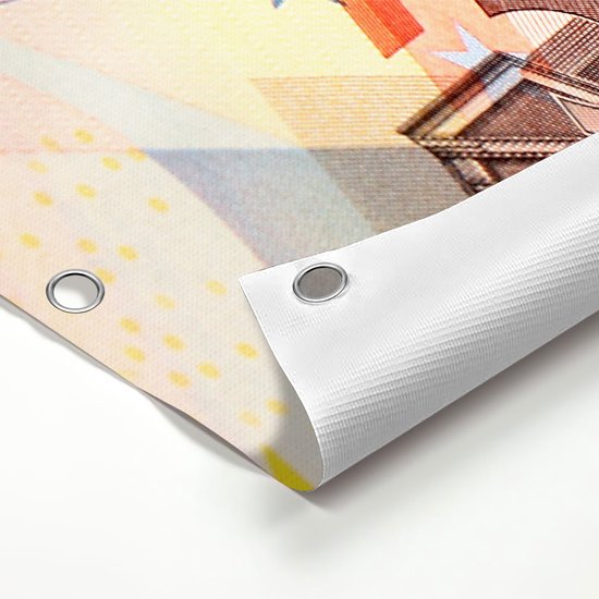 Gards Affiche de Jardin Billets Euro - Billets - 100x100 cm - Toile de Jardin - Décoration de jardin - Décoration murale Extérieure - Tableau Jardin