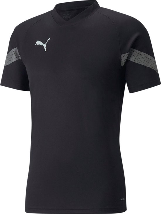 Puma Team Final T-Shirt Heren - Zwart / Zilver | Maat: XL