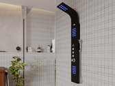 Shower & Design Douchekolom FELICITA met thermostaatkraan, balneotherapie en LED-verlichting - 20*165cm - zwart L 20 cm x H 165 cm x D 20 cm