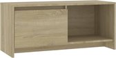 vidaXL - Tv-meubel - 90x35x40 - cm - bewerkt - hout - sonoma - eikenkleurig